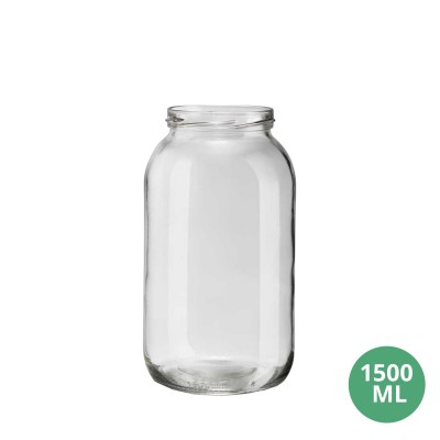 Toptan 1500 ML Cam Kavanoz Cam Gıda Uyumlu Kavanoz 1500mL TO82 [Classic]