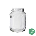 Toptan 1700 ML Cam Kavanoz Cam Gıda Uyumlu Kavanoz 1700mL TO100 [Facet]