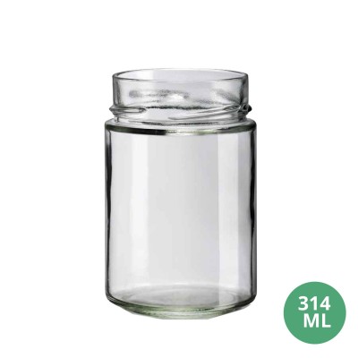 Toptan 314 ML Cam Kavanoz Cam Gıda Uyumlu Kavanoz 314mL DTO70 [Ergo]