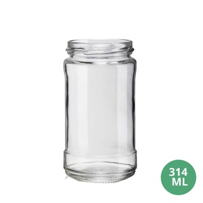 Toptan 314 ML Cam Kavanoz Cam Gıda Uyumlu Kavanoz 314mL TO63 [Renato]