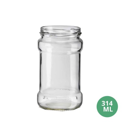 Toptan 314 ML Cam Kavanoz Cam Gıda Uyumlu Kavanoz 314mL TO66 [Borcan]