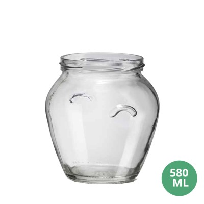 Toptan 580 ML Cam Kavanoz Cam Gıda Uyumlu Kavanoz 580mL TO82 [Amfora]