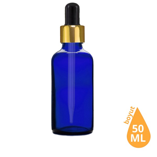 Toptan 50 ML Mavi Cam Damlalıklı Dropper Şişe Altın (Gold) Siyah Cam Damlalıklı Takım Toptan 50 ML Mavi Cam Damlalıklı Dropper Şişe Altın (Gold) Siyah Cam Damlalıklı Takım