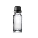 Toptan 30 ML Şeffaf Cam Dropper Şişe Siyah İçten Damlalıklı TR Kapak