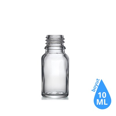 Toptan 10 ML Şeffaf Cam Dropper Şişe Kapaksız