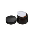 Toptan 30 ML Amber Kavanoz Siyah Kapak Set Cam Krem Kavanoz 012