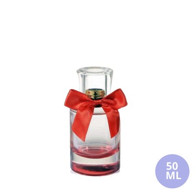 50 ML Toptan Papyonlu Kapatmalı Kırmızı Set Cam Parfüm Şişesi 64