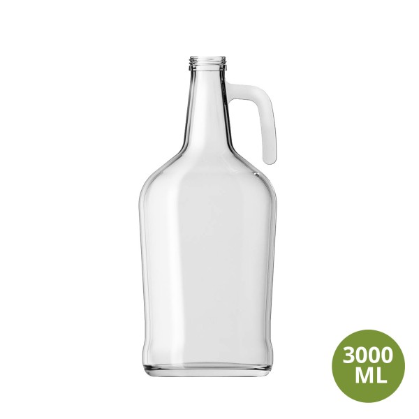 Şişecam 3000 ML Şarap / Alkol Cam Şişe Kulplu 3000ml FS41 [192699]