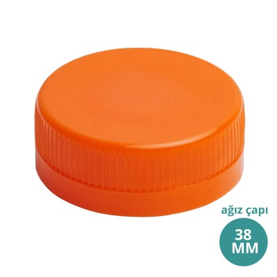 Toptan 38MM Düz Kilitli Turuncu Kola Kapak 38MM Ağız Çaplı 003