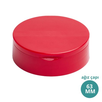 Toptan 63MM Fliptop Kırmızı Kapak 63MM Ağız Çaplı 009