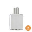 100 ML Plastik Pet Şişe Şeffaf Boş Pet Şişe Sel 24 Ağız Gümüş Mat Disctop Kapaklı Şişe