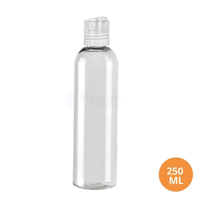 250 ML Plastik Pet Şişe Şeffaf Boş Pet Şişe AS 24 Şeffaf Disctop Kapaklı Şişe