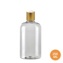250 ML Plastik Pet Şişe Şeffaf Boş Pet Şişe Zey 24 Gold Mat Disctop Kapaklı Şişe