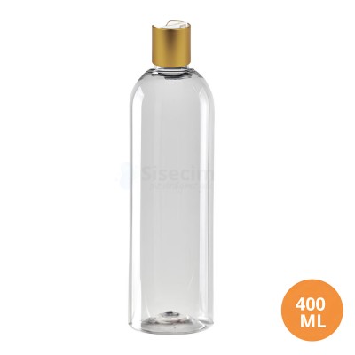 400 ML Plastik Pet Şişe Şeffaf Boş Pet Şişe AS 24 Gold Mat Disctop Kapaklı Şişe
