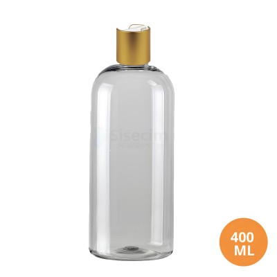 400 ML Plastik Pet Şişe Şeffaf Boş Pet Şişe Zey 24 Gold Mat Disctop Kapaklı Şişe