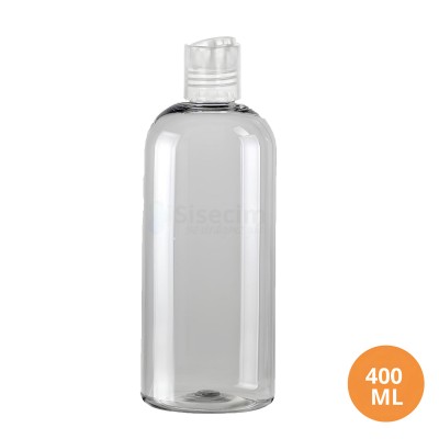 400 ML Plastik Pet Şişe Şeffaf Boş Pet Şişe Zey 24 Şeffaf Disctop Kapaklı Şişe