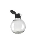 100 ML Plastik Pet Şişe Şeffaf Boş Pet Şişe Küre 24 Ağız Siyah Fliptop Kapaklı Şişe