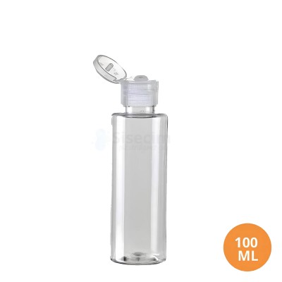 100 ML Plastik Pet Şişe Şeffaf Boş Pet Şişe Yel 24 Ağız Şeffaf Fliptop Kapaklı Şişe