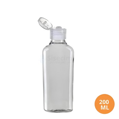 200 ML Plastik Pet Şişe Şeffaf Boş Pet Şişe De 24 Ağız Şeffaf Fliptop Kapaklı Şişe