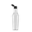 250 ML Plastik Pet Şişe Şeffaf Boş Pet Şişe AT 24 Ağız Siyah Fliptop Kapaklı Şişe