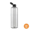 250 ML Plastik Pet Şişe Şeffaf Boş Pet Şişe Yel 24 Ağız Siyah Fliptop Kapaklı Şişe