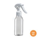 100 ML Plastik Pet Şişe Şeffaf Boş Pet Şişe  AS 24 Ağız Beyaz Mini Triger Spreyli Şişe