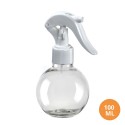 100 ML Plastik Pet Şişe Şeffaf Boş Pet Şişe Küre 24 Ağız Beyaz Mini Triger Spreyli Şişe