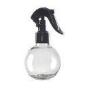 100 ML Plastik Pet Şişe Şeffaf Boş Pet Şişe Küre 24 Ağız Siyah Mini Triger Spreyli Şişe