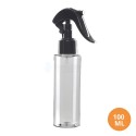 100 ML Plastik Pet Şişe Şeffaf Boş Pet Şişe Yel 24 Ağız Siyah Mini Triger Spreyli Şişe
