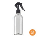 150 ML Plastik Pet Şişe Şeffaf Boş Pet Şişe AS 24 Ağız Siyah Mini Triger Spreyli Şişe