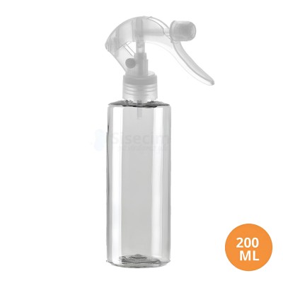 200 ML Plastik Pet Şişe Şeffaf Boş Pet Şişe Yel 24 Ağız Şeffaf Mini Triger Spreyli Şişe
