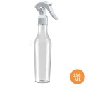 250 ML Plastik Pet Şişe Şeffaf Boş Pet Şişe AT 24 Ağız Beyaz Mini Triger Spreyli Şişe