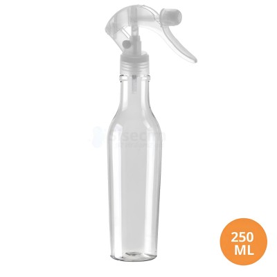 250 ML Plastik Pet Şişe Şeffaf Boş Pet Şişe AT 24 Ağız Şeffaf Mini Triger Spreyli Şişe
