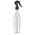 250 ML Plastik Pet Şişe Şeffaf Boş Pet Şişe AT 24 Ağız Siyah Mini Triger Spreyli Şişe