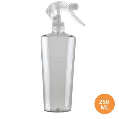 250 ML Plastik Pet Şişe Şeffaf Boş Pet Şişe Ec 24 Ağız Şeffaf Mini Triger Spreyli Şişe
