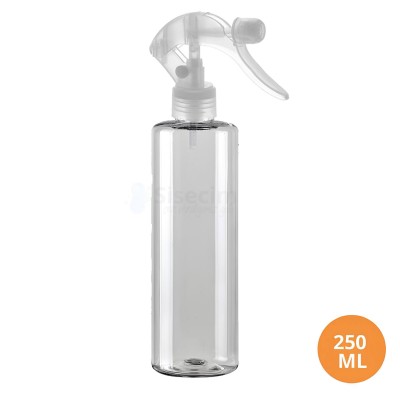 250 ML Plastik Pet Şişe Şeffaf Boş Pet Şişe Yel 24 Ağız Şeffaf Mini Triger Spreyli Şişe