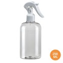 250 ML Plastik Pet Şişe Şeffaf Boş Pet Şişe Zey 24 Ağız Beyaz Mini Triger Spreyli Şişe