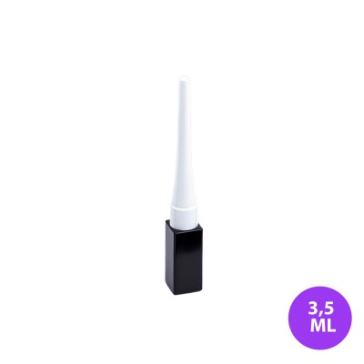 3,5 ML Plastik Eyeliner ve Dipliner Siyah Renk Beyaz Kapak Ambalaj 28