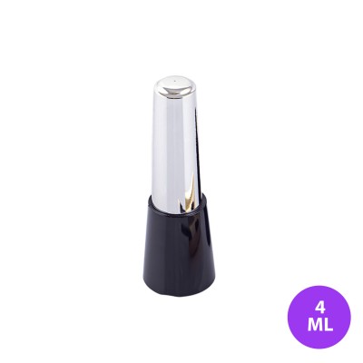 4 ML Plastik Eyeliner ve Dipliner Çadır Model Siyah Tüp Gümüş Kapak Ambalaj 14