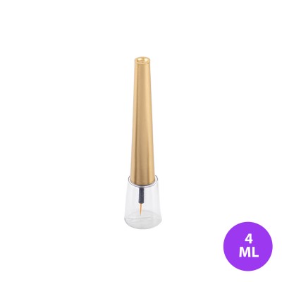 4 ML Plastik Eyeliner ve Dipliner Şeffaf Renk Gold Kapak Ambalaj 10