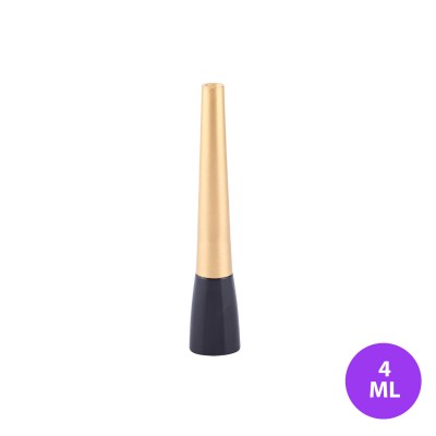 4 ML Plastik Eyeliner ve Dipliner Siyah Renk Gold Uzun Kapak Ambalaj 07