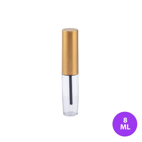 8 ML Plastik Eyeliner ve Dipliner Şeffaf Tüp Gold Kapak Ambalaj 21