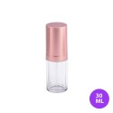 30 ML Plastik Fondöten Boş Tüp Takım Şeffaf Tüp Pembe Pompalı Kapak  Ambalaj FND07