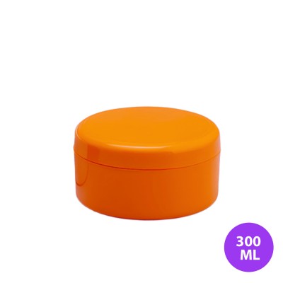 300 ML Plastik Boş Turuncu Kozmetik Krem Kavanoz Turuncu Kapaklı KV300