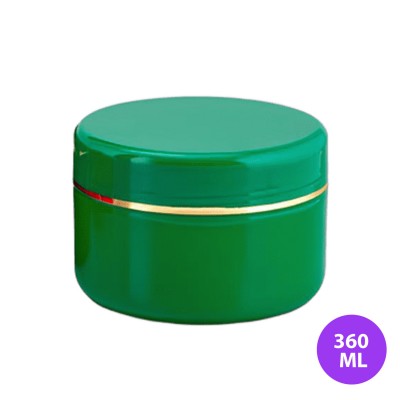 360 ML Plastik Boş Yeşil Kozmetik Krem Kavanoz Kapaklı KV360