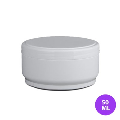 50 ML Plastik Boş Tek Cidarlı Beyaz Kozmetik Krem Kavanoz PITY CM-1514