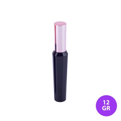 12 GR Lip Gloss Plastik Siyah Renk Pembe Kapak Ambalaj 27