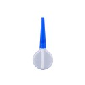 5 GR Lip Gloss Plastik Yuvarlak Şeffaf Renk Mavi Kapak Ambalaj 08