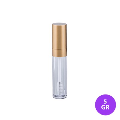 5 GR Plastik Rimel - Maskara Şeffaf Renk Mat Gold Kapak Ambalaj 32