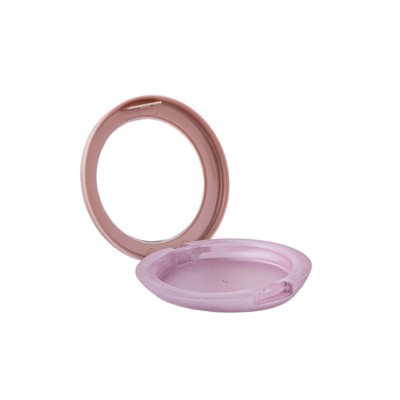 Pudra ve Allık  Plastik Boş Kutu Pembe Taban Koyu Pembe Kapaklı Ambalaj PD07